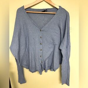 Urban Outfitters Blue V-Neck Sweater